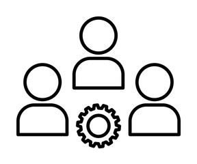 staff management mechanism icon. Element of sturt up icon for mobile concept and web apps. Thin line staff management mechanism icon can be used for web and mobile