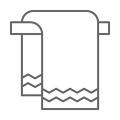 Towel icon. Element of swimming poll thin line icon