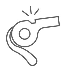 Whistle icon. Element of swimming poll thin line icon