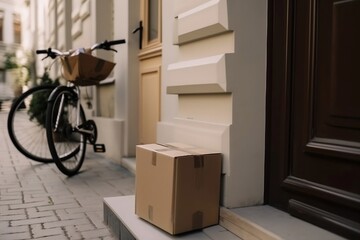 Delivery Box at Front Door: Business, Transportation and Online Shopping