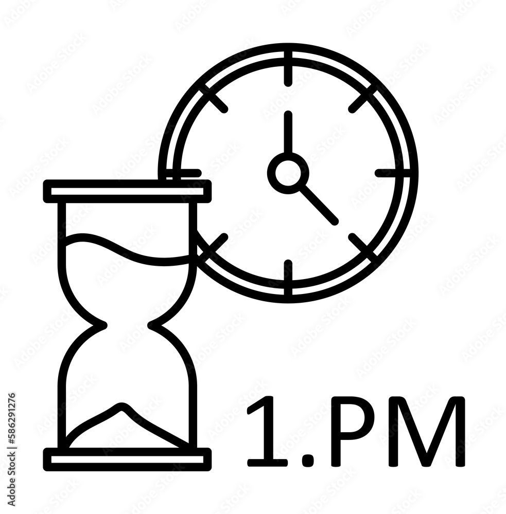 Poster time management, clock, management, punctually, time icon. element of time management icon. thin lin