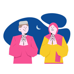 man-woman-eid-mubarak-greetings-ramadan-flat-illustration