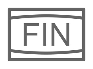 The end on screen, theatre icon. Element of theatre icon. Thin line icon for website design and development, app development. Premium icon