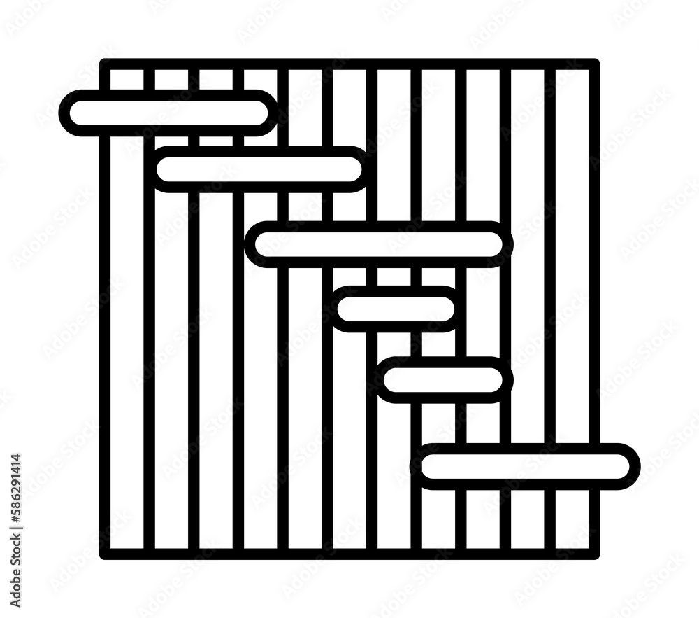 Poster time management, multitask icon. element of time management icon. thin line icon for website design 