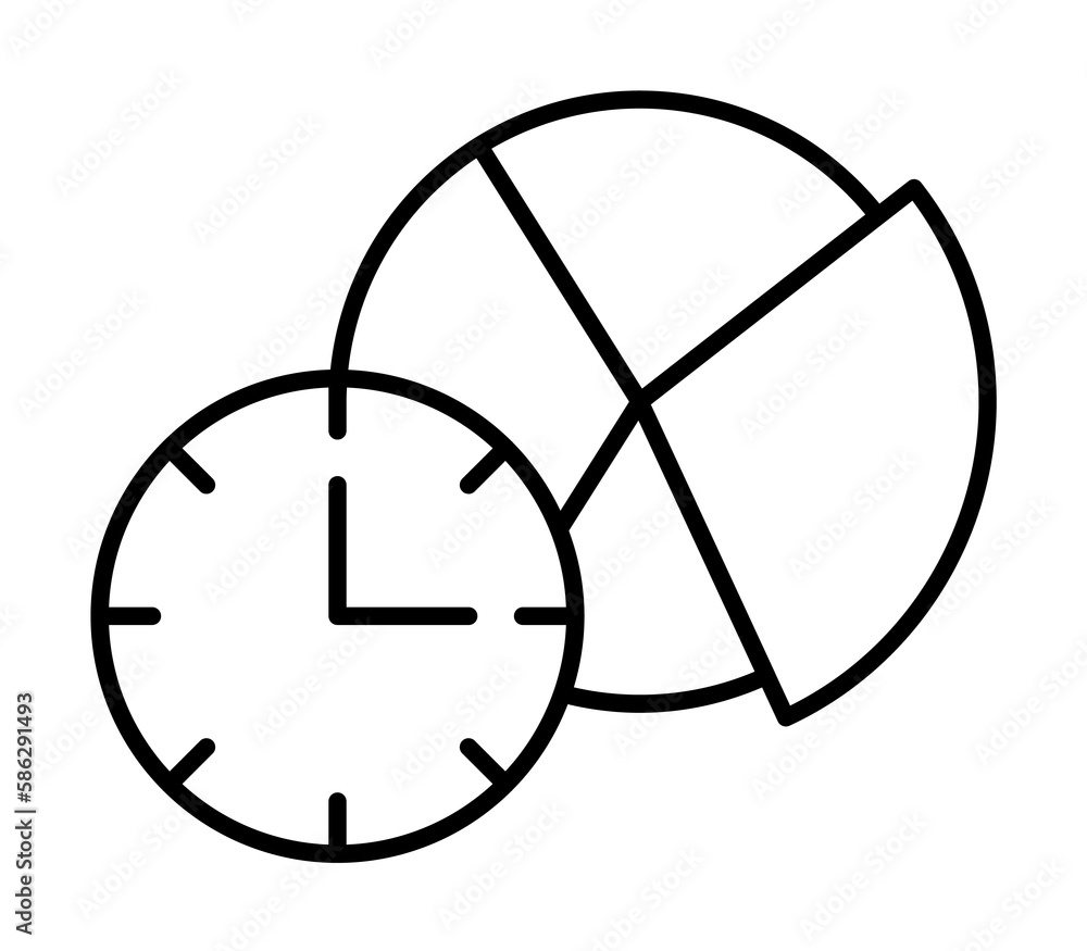 Poster time management, time, hour, clock icon. element of time management icon. thin line icon for website