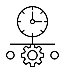 Time management, clock, hour, time icon. Element of time management icon. Thin line icon for website design and development, app development. Premium icon