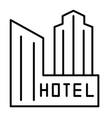 Skyscraper, buildings, travel icon. Simple line, outline elements of tourism for ui and ux, website or mobile application