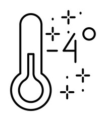 Thermometer temperature icon. Simple line, outline of winter vacation icons for ui and ux, website or mobile application