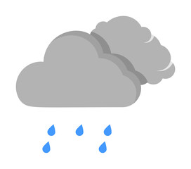 Cloud swarm light rain drops icon. Simple line, outline of two color weather icons for ui and ux, website or mobile application
