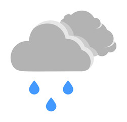 Cloud swarm rain drops icon. Simple line, outline of two color weather icons for ui and ux, website or mobile application
