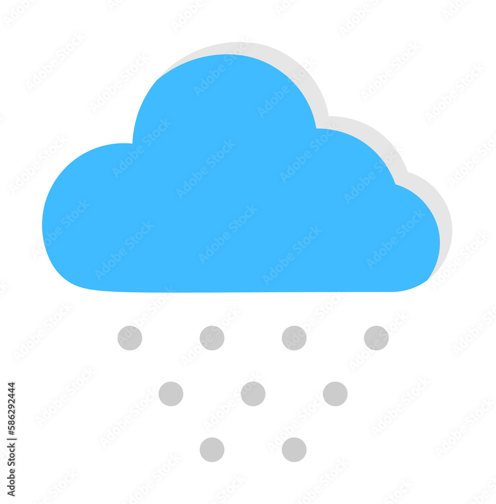 Poster cloud hail icon. simple line, outline of two color weather icons for ui and ux, website or mobile ap