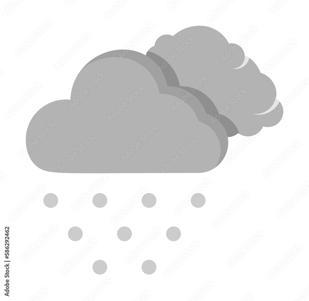 Poster cloud swarm hail icon. simple line, outline of two color weather icons for ui and ux, website or mob