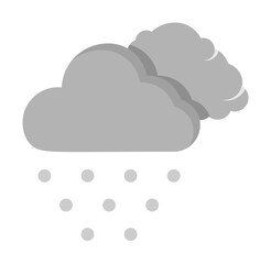 Cloud swarm hail icon. Simple line, outline of two color weather icons for ui and ux, website or mobile application