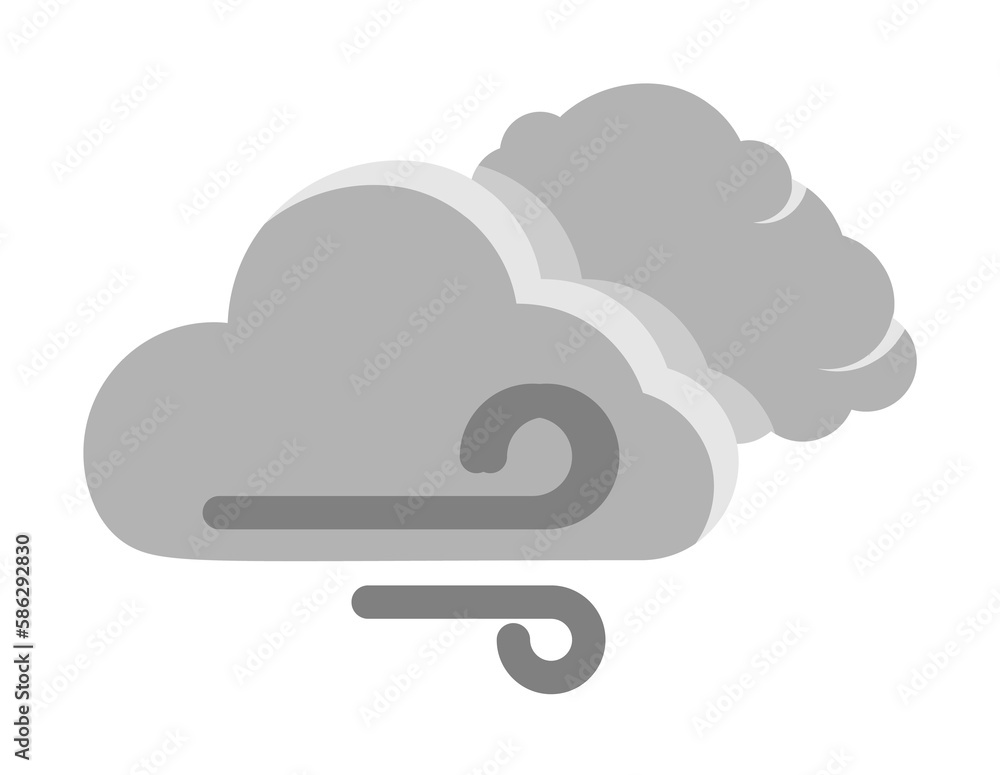 Poster cloud swarm wind icon. simple line, outline of two color weather icons for ui and ux, website or mob