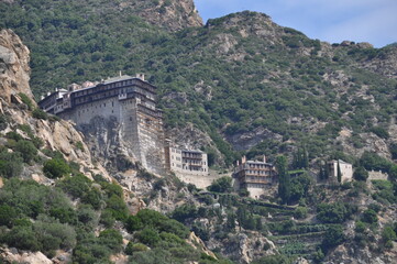 The Monastery of Simonos Petras is a monastery built on Mount Athos