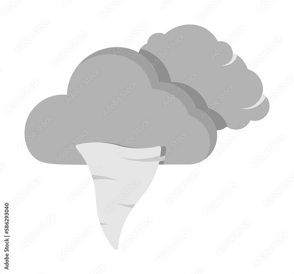 Aufkleber cloud swarm hurricane icon. simple line, outline of two color weather icons for ui and ux, website o