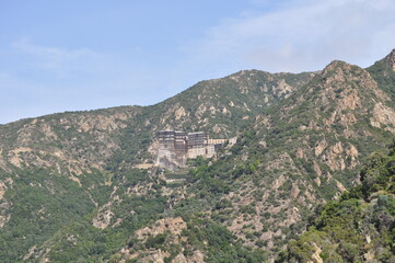 Fototapeta na wymiar The Monastery of Simonos Petras is a monastery built on Mount Athos