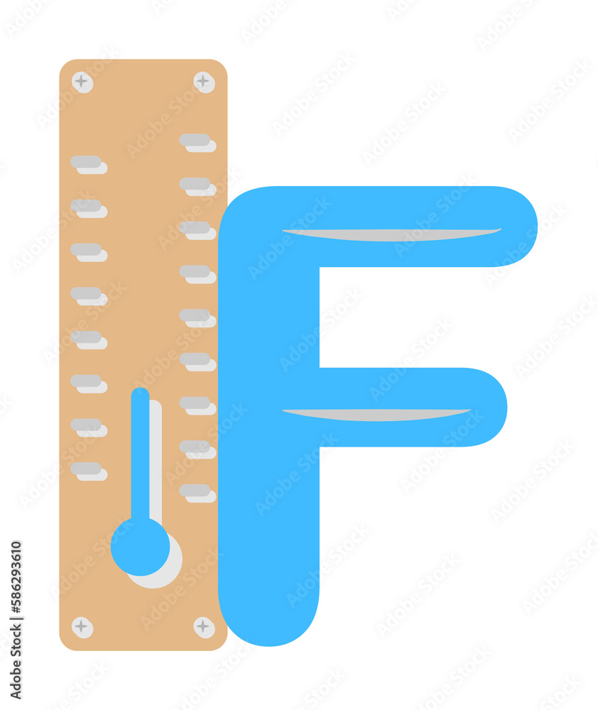Poster thermometer cold fahrenheit icon. simple line, outline of two color weather icons for ui and ux, web