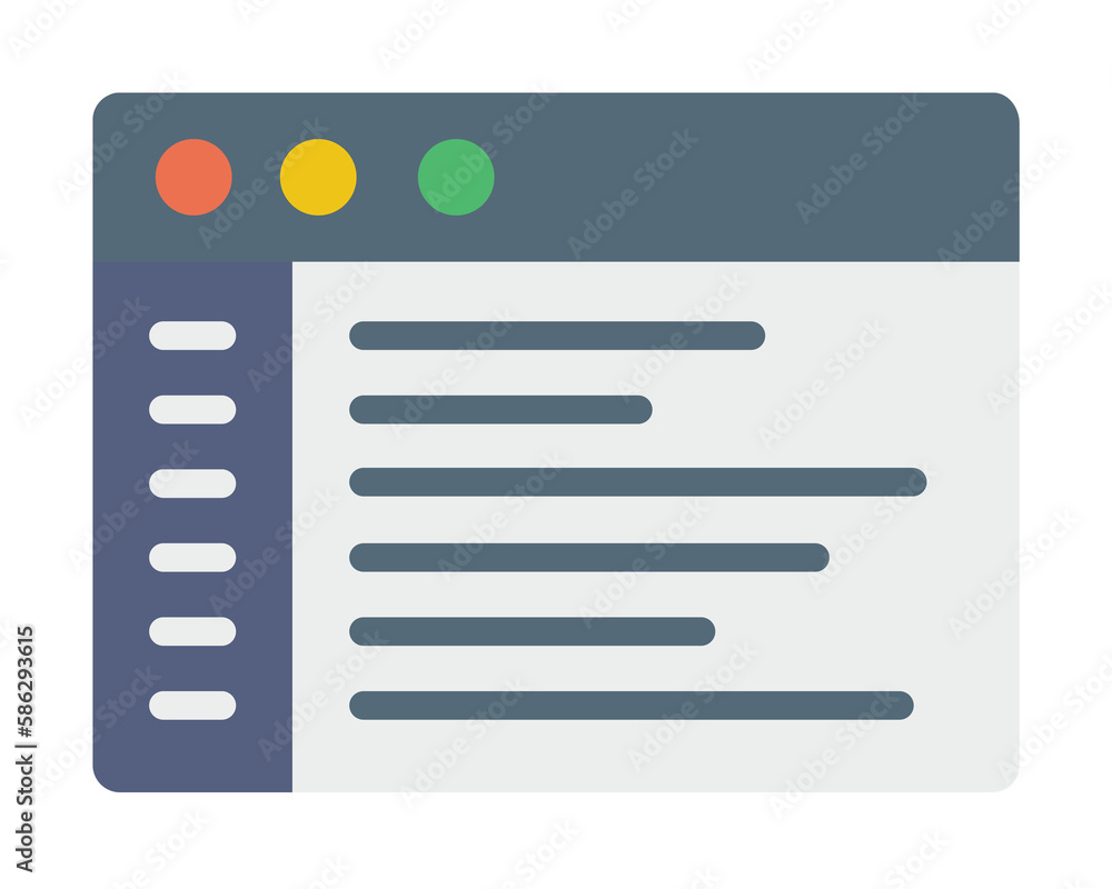 Poster browser, web site, text icon. simple color elements of internet explorer icons for ui and ux, websit