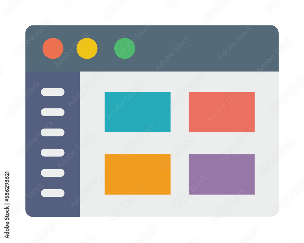 Poster browser, web site, pictures icon. simple color elements of internet explorer icons for ui and ux, we