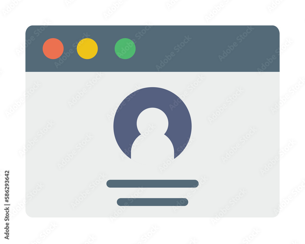 Poster browser, web site, user icon. simple color elements of internet explorer icons for ui and ux, websit