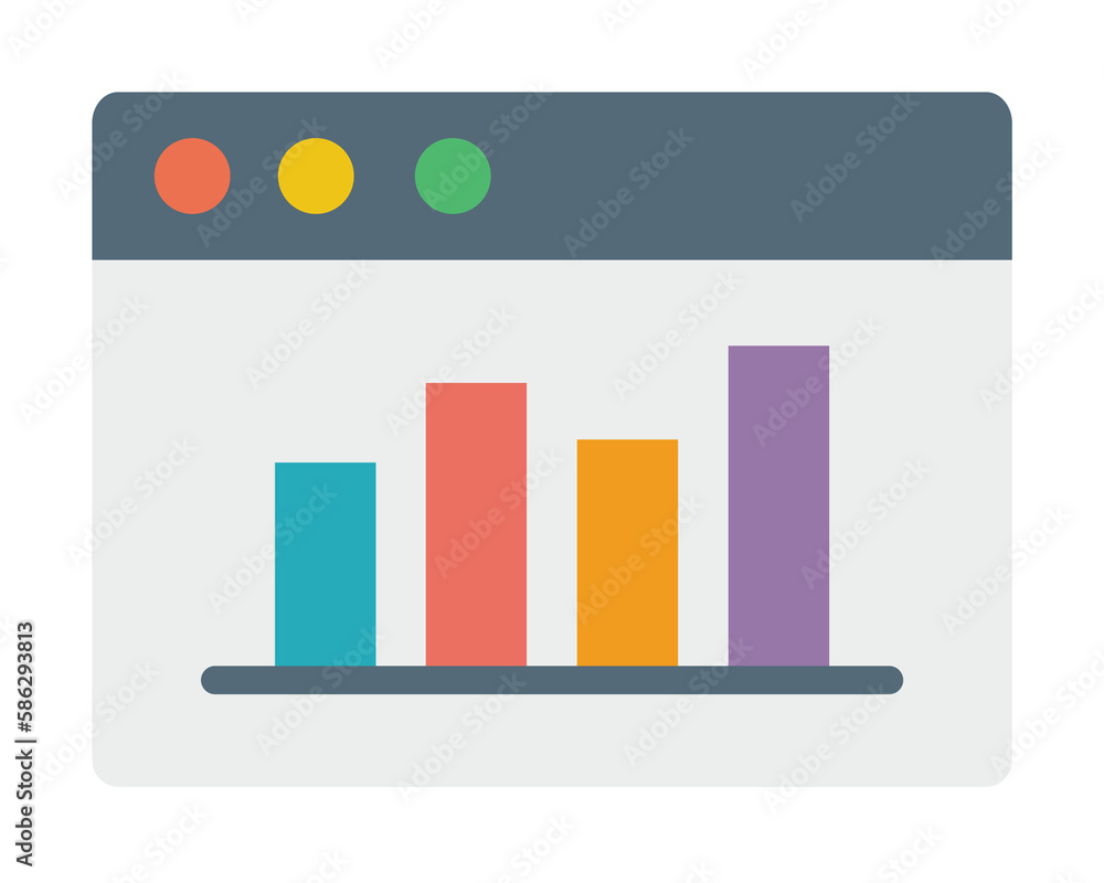 Aufkleber browser, web site, chart icon. simple color elements of internet explorer icons for ui and ux, websi