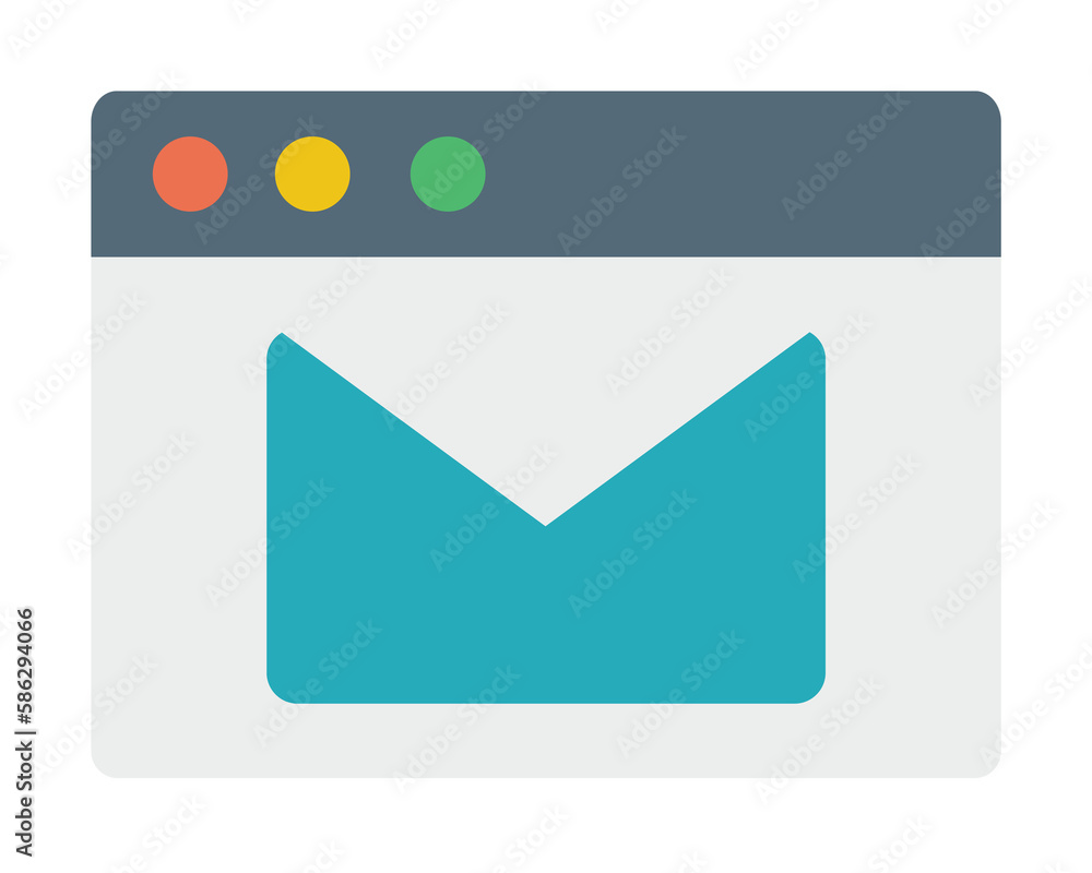 Aufkleber browser, web site, mail icon. simple color elements of internet explorer icons for ui and ux, websit