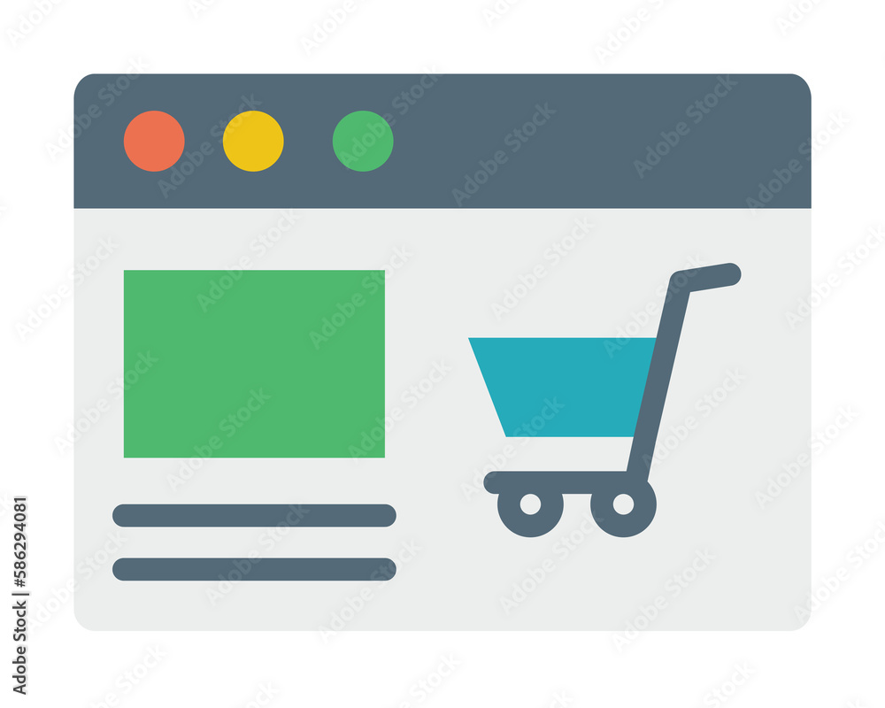 Poster browser, web site, shop icon. simple color elements of internet explorer icons for ui and ux, websit
