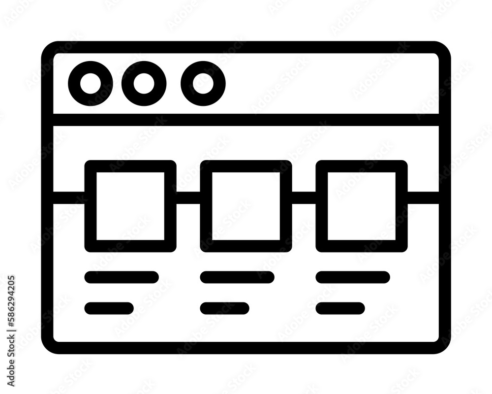 Poster browser, web site, interface icon. simple line, outline elements of internet explorer icons for ui a