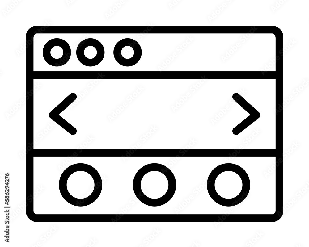 Poster browser, web site, interface icon. simple line, outline elements of internet explorer icons for ui a