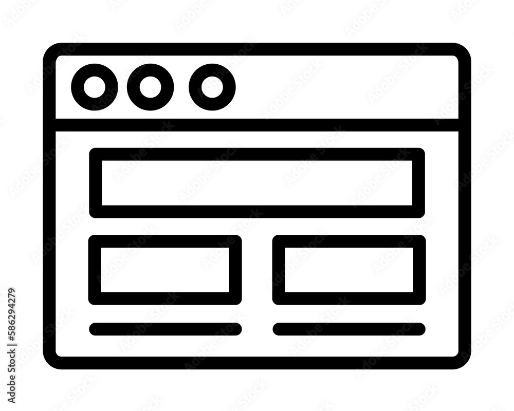 Poster browser, web site, pictures icon. simple line, outline elements of internet explorer icons for ui an