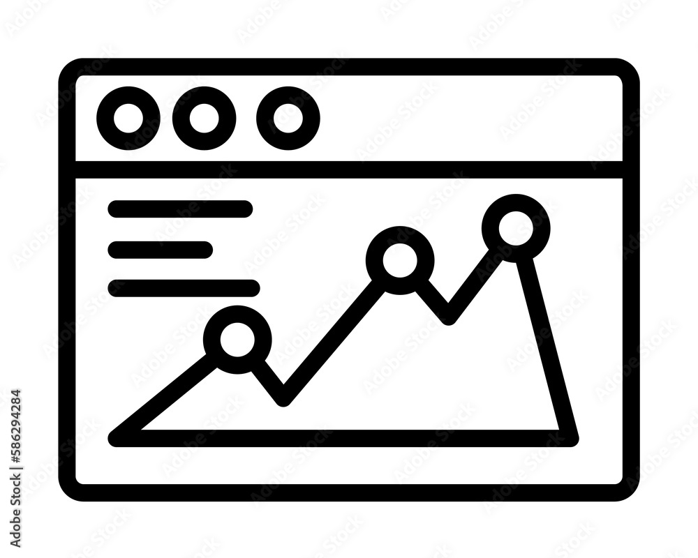 Poster browser, web site, chart icon. simple line, outline elements of internet explorer icons for ui and u