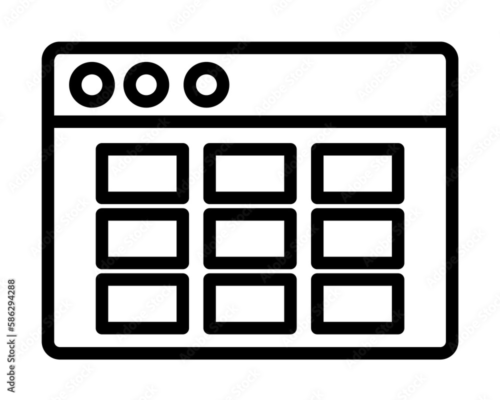 Poster browser, web site, pictures icon. simple line, outline elements of internet explorer icons for ui an