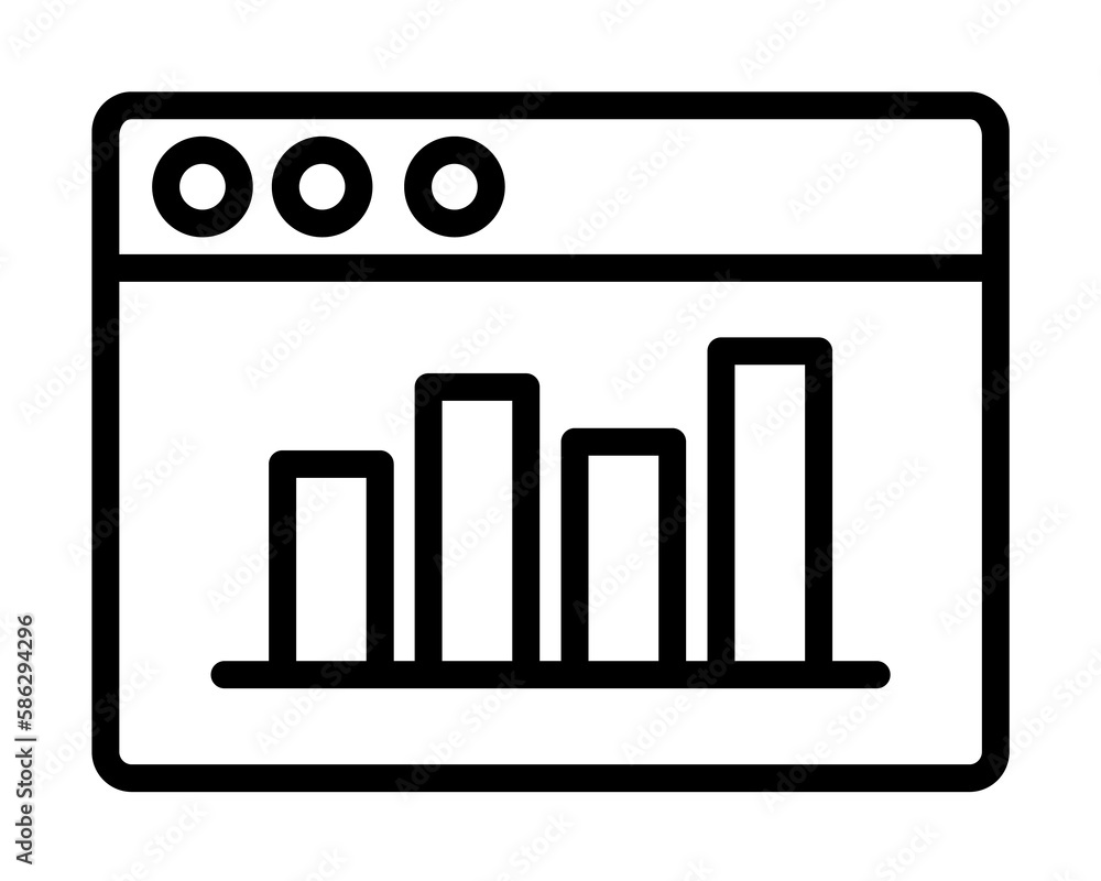 Poster browser, web site, chart icon. simple line, outline elements of internet explorer icons for ui and u