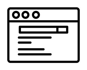 Browser, web site, search icon. Simple line, outline elements of internet explorer icons for ui and ux, website or mobile application