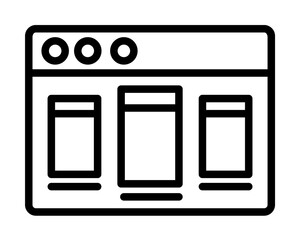 Browser, web site, interface icon. Simple line, outline elements of internet explorer icons for ui and ux, website or mobile application