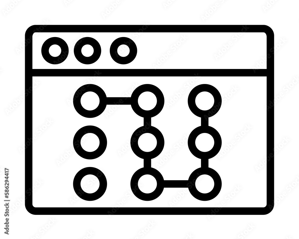 Poster browser, web site, password icon. simple line, outline elements of internet explorer icons for ui an