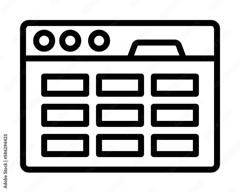 Poster browser, web site, interface icon. simple line, outline elements of internet explorer icons for ui a