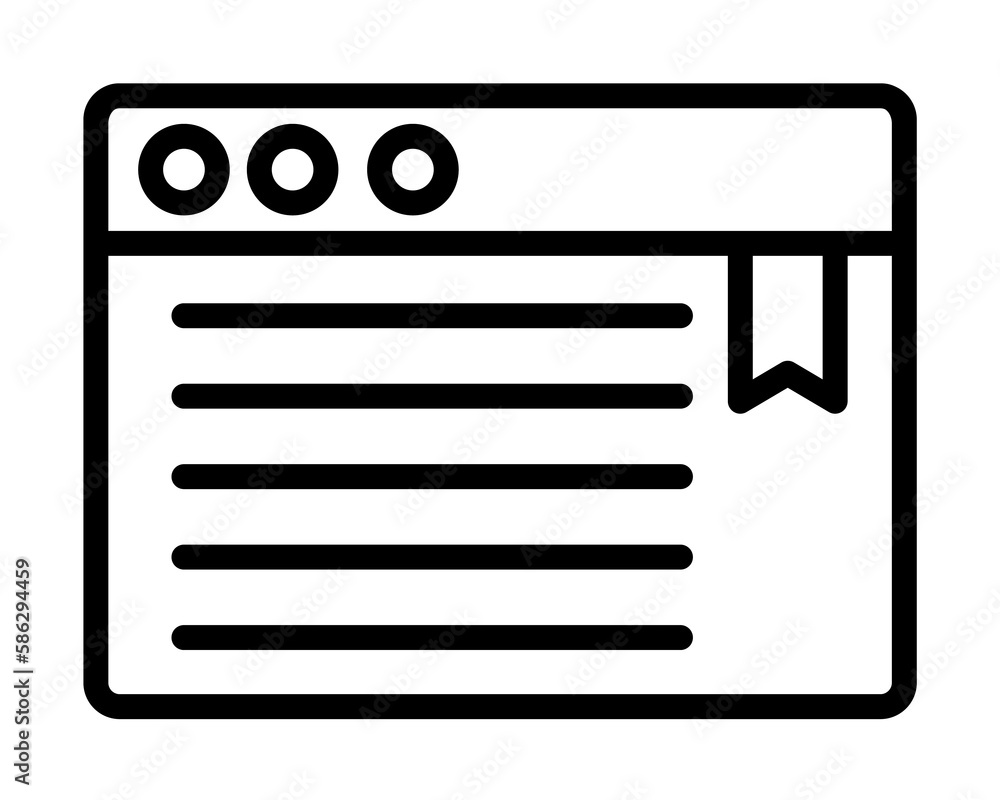 Aufkleber browser, web site, text, book icon. simple line, outline elements of internet explorer icons for ui 