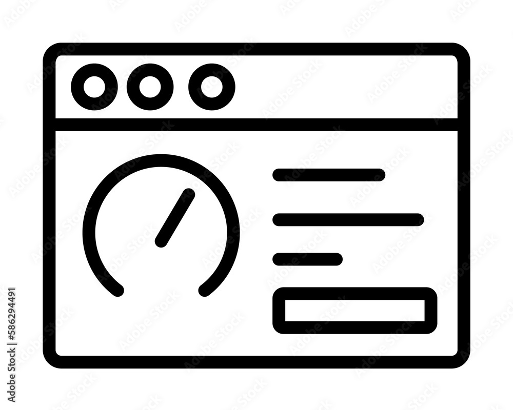 Poster browser, web site, speedometer icon. simple line, outline elements of internet explorer icons for ui