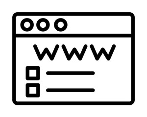 Browser, web site icon. Simple line, outline elements of internet explorer icons for ui and ux, website or mobile application