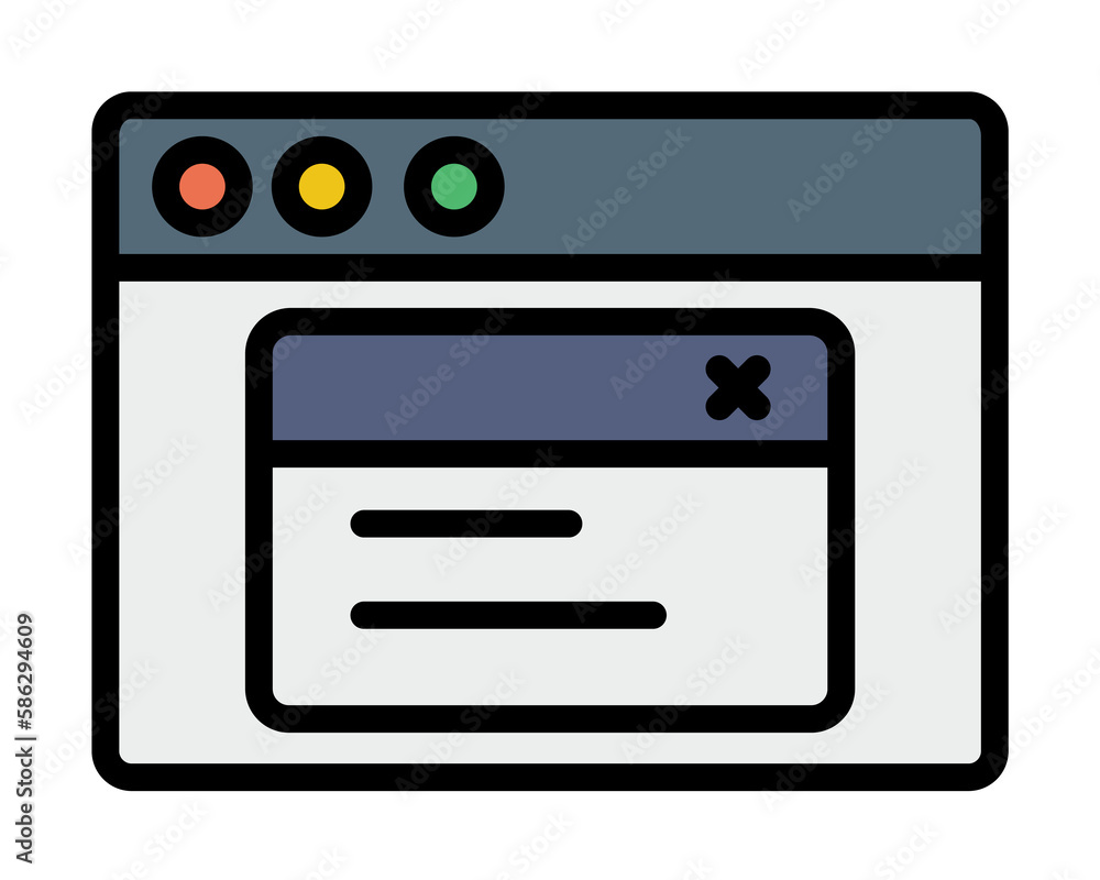 Poster browser, web site, interface icon. simple color with outline elements of internet explorer icons for