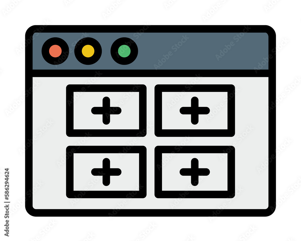 Poster browser, web site, interface icon. simple color with outline elements of internet explorer icons for