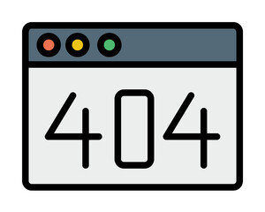 Browser, web site, error icon. Simple color with outline elements of internet explorer icons for ui and ux, website or mobile application