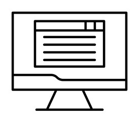 Workplace, computer icon. Element of workplace icon