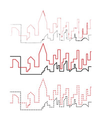 City scape handdraw and line