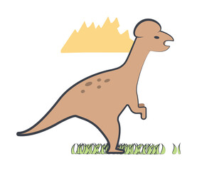 tyrannosaurus cartoon icon. Element of Jurassic period icon for mobile concept and web apps. Color cartoon tyrannosaurus icon can be used for web and mobile
