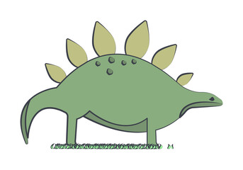 stegosaurus cartoon icon. Element of Jurassic period icon for mobile concept and web apps. Color cartoon stegosaurus icon can be used for web and mobile