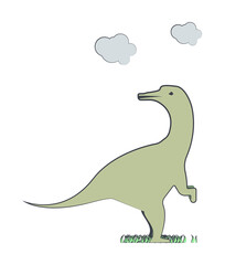 apatozavr cartoon icon. Element of Jurassic period icon for mobile concept and web apps. Color cartoon apatozavr icon can be used for web and mobile