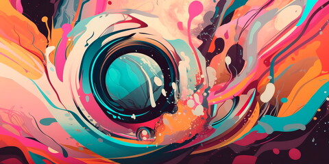 Graphic Featuring a cool abstract background.Generative AI